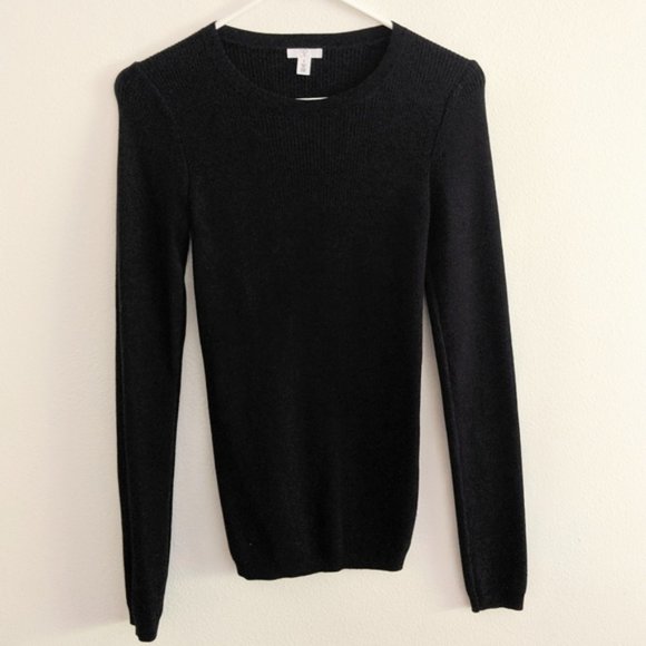 BP. Ribbed Crewneck Black Long Sleeve Sweater Size Small - Picture 1 of 4